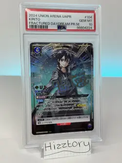 Union Arena Sword Art Online Kirito Fractured Daydream Signed PSA 10 - Image 1