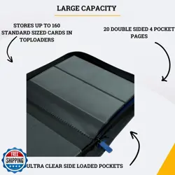 Card Guardian - Toploader 4 Pocket Premium Binder with Zipper for 160 Cards - - Image 4