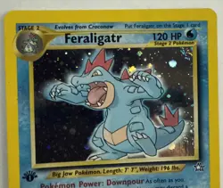 Feraligatr 1st Edition (5/111) EX, Neo Genesis Holo Rare Pokemon Card LP - Image 4