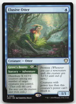 Elusive Otter 306 SOC Commander: Secrets of Strixhaven Magic MTG NM - Image 1
