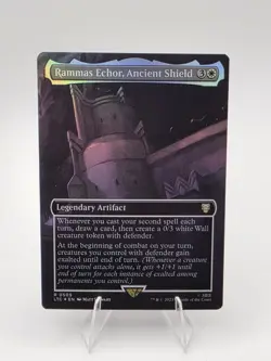 MTG 1x FOIL BORDERLESS Rammas Echor, Ancient Shield 505 Lord of the Rings x1 NM - Image 1