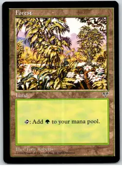 Forest (C) - Basic Land 1996 Mirage Magic The Gathering MTG Heavily Played - Image 1