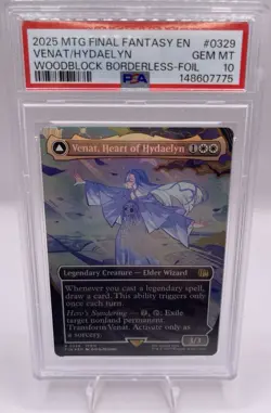 PSA 10 Venat, Heart of Hydaelyn #0329 Borderless Foil MTG FF EN 2025 - Image 1