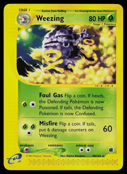 Pokemon Card - Weezing Expedition 70/165 Rare Non-Holo - Image 1
