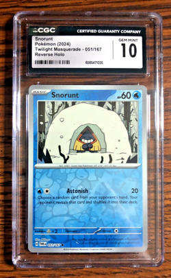 Snorunt Reverse Holo #051 - CGC GEM MINT 10 - Twilight Masquerade - Pokemon TCG - Image 1