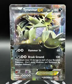2015 Tyranitar EX Holo Ultra Rare Pokemon XY - Ancient Origins 42/98 NM - Image 1