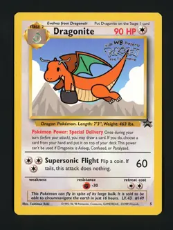 Dragonite LP - Black Star Promo 5 - Pokemon the First Movie Stamped 1999 WOTC - Image 1