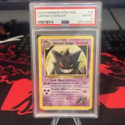 Sabrina's Gengar 29/132 Rare Pokemon 2000 Gym Challenge PSA 8 NM-MT - Image 1