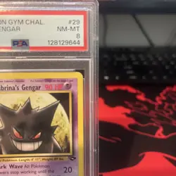 Sabrina's Gengar 29/132 Rare Pokemon 2000 Gym Challenge PSA 8 NM-MT - Image 2