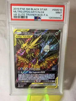 2019 POKEMON SM BLACK STAR PROMO #SM210 MLTRS/ZPDS/ARTCN.GX HIF PSA 9 - Image 1