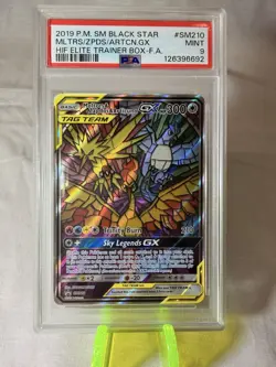 2019 POKEMON SM BLACK STAR PROMO #SM210 MLTRS/ZPDS/ARTCN.GX HIF PSA 9 - Image 4
