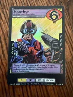 G.I. Joe Scrap-Iron 61/78 FOIL TCG Trading Card Game Wizards Coast WOTC - Image 1
