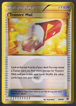 Pokemon Trainer’s Mail 100/98 Gold Secret Rare XY Ancient Origins - Image 1