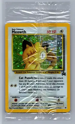 #10 Meowth Black Star Promo Gameboy Pokemon TCG WOTC Holo 2000 Factory Sealed - Image 1