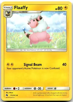 Pokemon Flaaffy Lost Thunder SM8 #77/214 Uncommon LP SET FILLER *LOOK* - Image 1