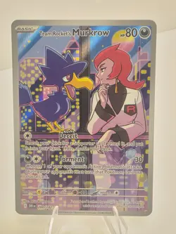 Team Rocket's Murkrow 200/182 Sv10: Destined Rivals Holo -Pokemon tcg - Image 1