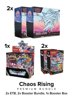 Pokemon Center Chaos Rising 2x PC ETB, 2x Bundle, 1xBooster Box Ships After 5/22 - Image 1