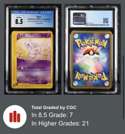 2001 Pokemon (Japanese) Base Expansion Pack - Mew 087/128 [1st Edition] CGC 8.5 - Image 3