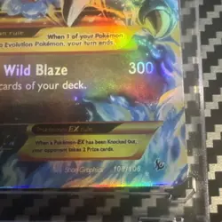 Pokemon Mega M Charizard EX Full Art Holo Card 108/106 Flashfire Secret Rare - Image 4