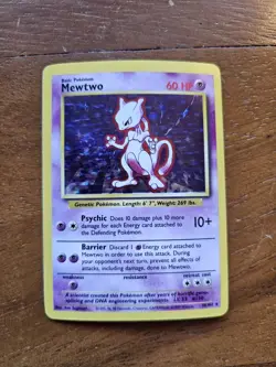Pokemon TCG Mewtwo Holographic Base Set 10/102 - Image 1