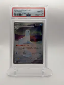 2025 POKEMON PFL EN-PHANTASMAL FLAMES ILLUSTRATION RARE #097 DEWGONG PSA 10 - Image 1