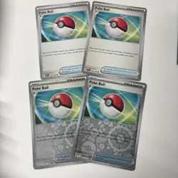 Poke Ball Trainer Card 185/198 Scarlet & Violet Pokemon TCG 4 Card Set - Image 1