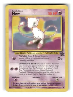 Mew 8 Promo Wizards Black Star Promos Pokemon Damaged - Image 1