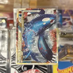 Kyogre & Groudon Legend UR Holo 87/90 DMG Undaunted Pokemon TCG Ultra Rare - Image 1