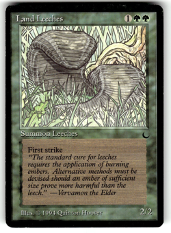 MTG Magic The Gathering The Dark Card Land Leeches - Image 1