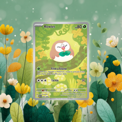 Rowlet Full Art Holo Pokemon Card 090/088 Perfect Order NM - Image 1