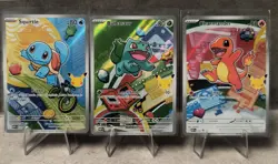 Pokemon First Partner Illustration Rare Collection Kanto Gen 1 Set 3 Card Lot !! - Image 1