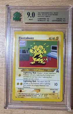 MNT 9 ELECTABUZZ #46 Pokemon League Black Star Promo 2002 - Pokemon Card WOTC - Image 1