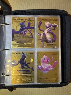 Pokemon Gold Card TCG Binder Collection - Charizard - Pikachu Cosplay - Mewtwo - Image 4