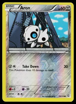 Pokemon Card - Aron Dragons Exalted 78/124 Common Reverse Holo - Image 1