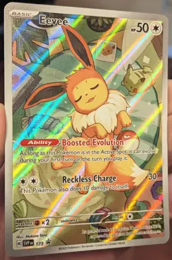 Eevee SVP 173 NM Prismatic Evolutions Black Star Promo [Pokemon, ETB, Near Mint] - Image 3