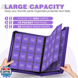 Premium Card Binder 16 Pocket,Trading Card Binder Holds up to 1000+Cards Stur - Image 2