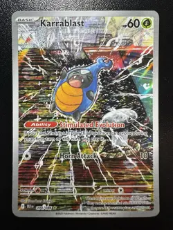 Pokemon TCG Karrablast 094/086 Illustration Rare Holo Sv: Black Bolt English NM - Image 1