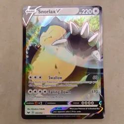 Pokemon Snorlax V 141/202 Full Art Ultra Rare Sword & Shield LP Lightly Played - Image 1