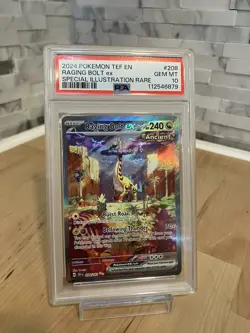 2024 POKEMON TEF EN-TEMPORAL FORCES #208 RAGING BOLT EX PSA 10 - Image 1