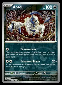 Absol 113/182 Uncommon Paradox Rift Pokemon Reverse Holo Shinji Kanda NM - Image 1