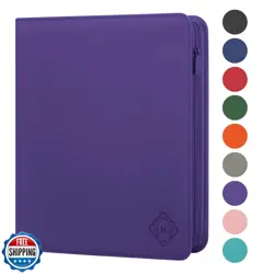 Premium Card Binder 12 Pocket for 720 Pockets Trading Card Binder, PU Zipper - Image 2