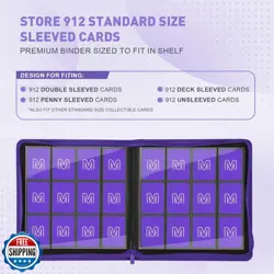 Premium Card Binder 12 Pocket for 720 Pockets Trading Card Binder, PU Zipper - Image 3