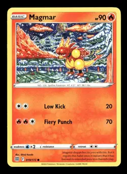 Magmar Brilliant Stars 019/172 Pokemon LP Shinji Kanda - Image 1