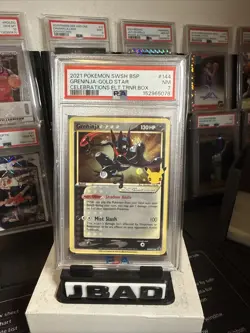 2021 Pokemon SWSH BSP Greninja Gold Star #144 Celebrations Elt.Trnr.Box PSA 7 - Image 3