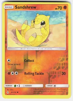 Sandshrew 83/214 Common Unbroken Bonds Pokemon Reverse Holo Lightly Played - Image 2