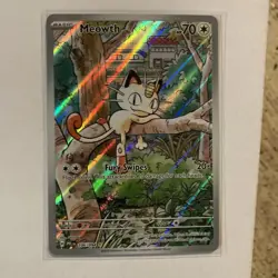 Pokemon TCG Meowth 106/094 Full Art Illustration Rare Holo Phantasmal Flame EN - Image 3