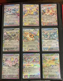 Prismatic Evolutions Set of 9 Eeveelutions Umbreon Sylveon Espeon Pokemon Holos - Image 1