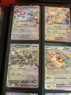 Prismatic Evolutions Set of 9 Eeveelutions Umbreon Sylveon Espeon Pokemon Holos - Image 2