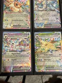 Prismatic Evolutions Set of 9 Eeveelutions Umbreon Sylveon Espeon Pokemon Holos - Image 4