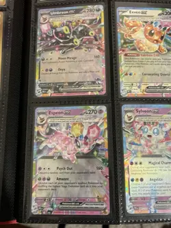 Prismatic Evolutions Set of 9 Eeveelutions Umbreon Sylveon Espeon Pokemon Holos - Image 5